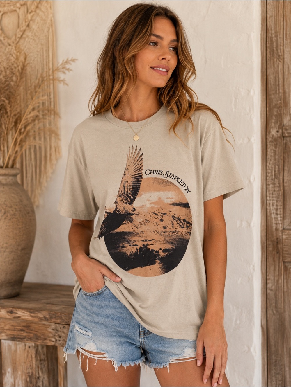 Chris Stapleton Eagle Graphic Band Tee | NWT | Large